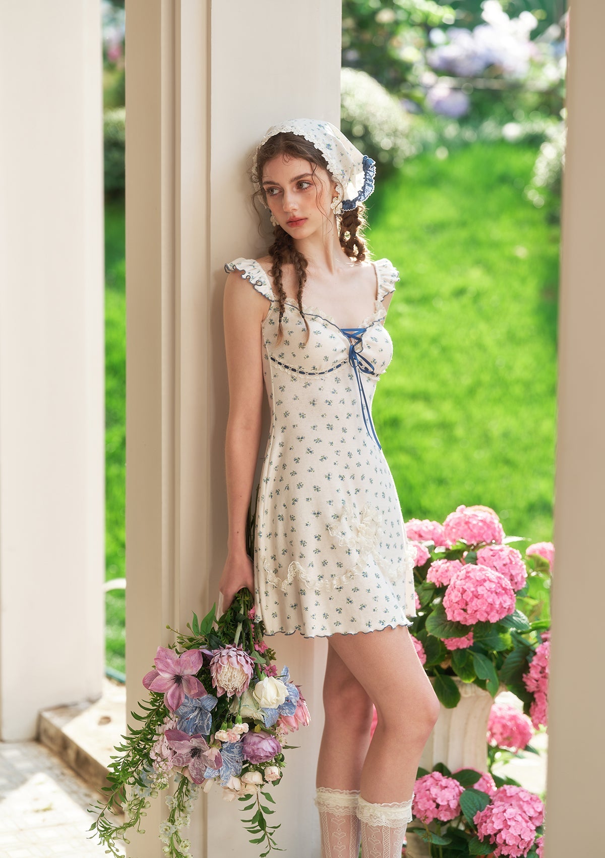 (US Exclusive)Blue Afternoon Dress