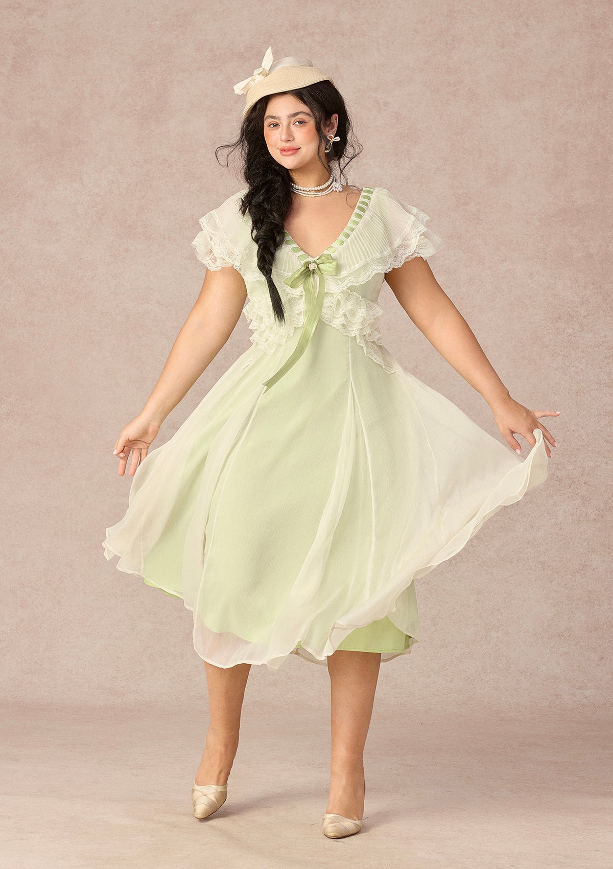 (US Exclusive)Curve&Plus Spring Outing Dress