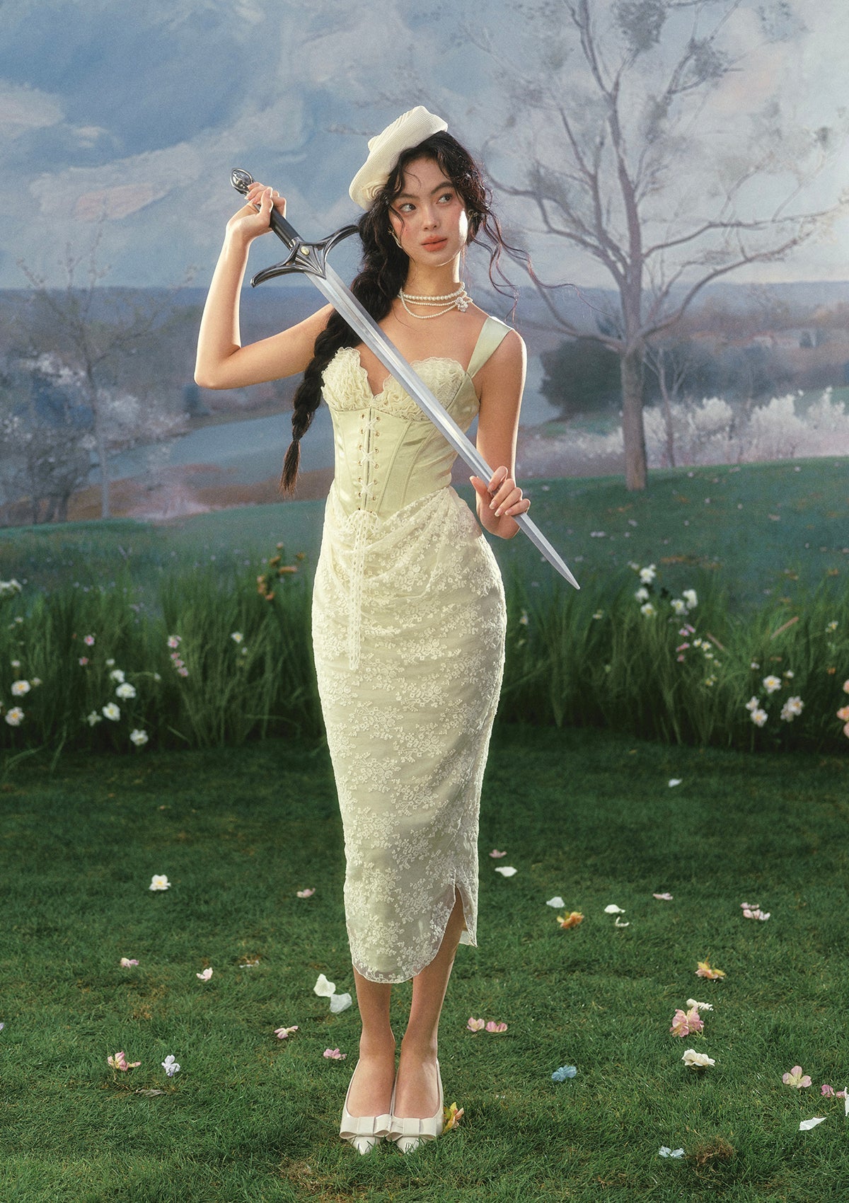 (US Exclusive)Emerald Warrior Corset Dress