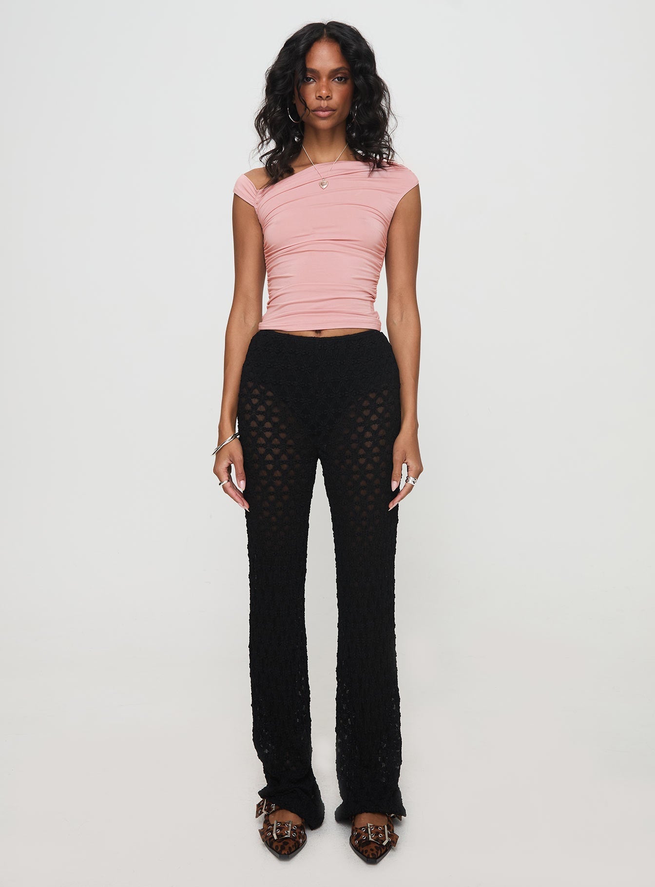 Call It What You Want Mesh Pants Black