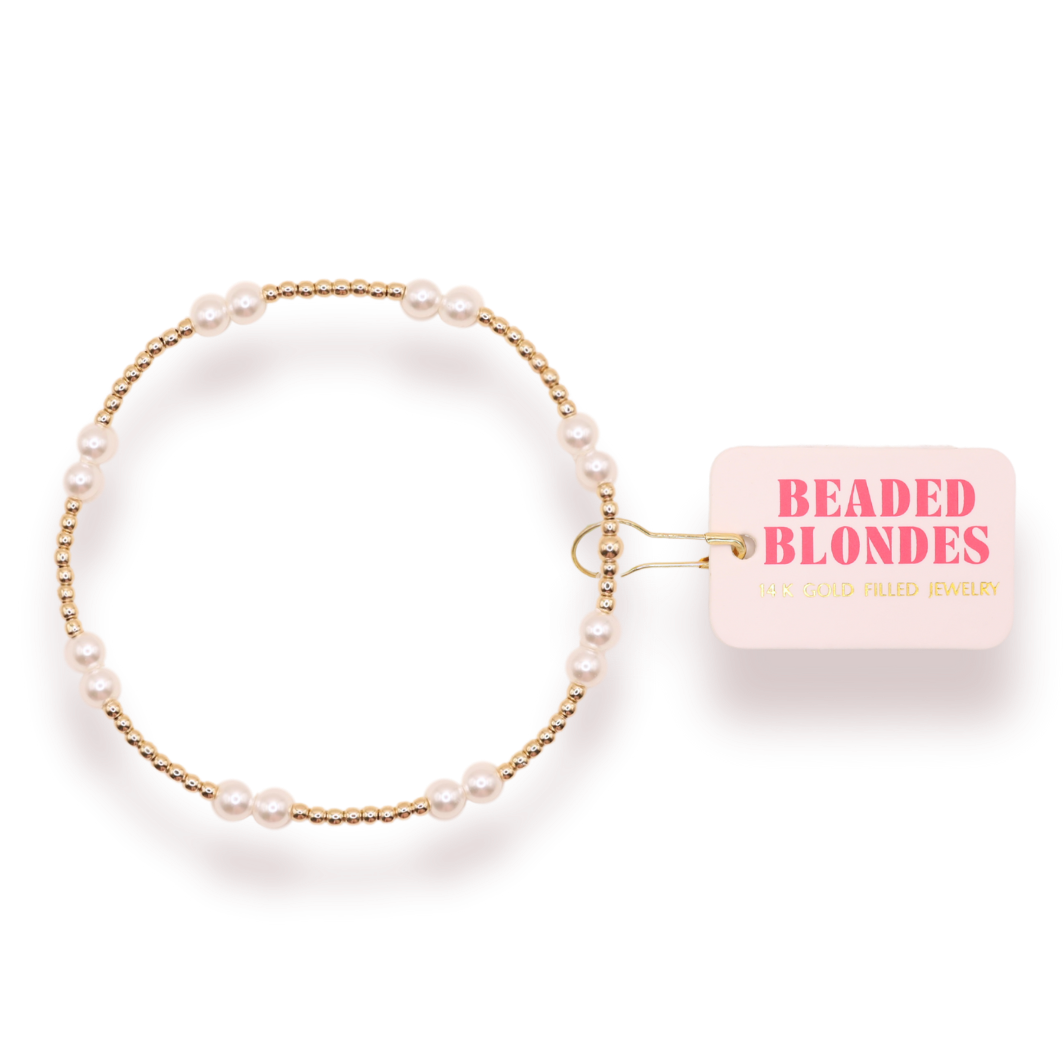 Leah Pearl Bracelet in Gold