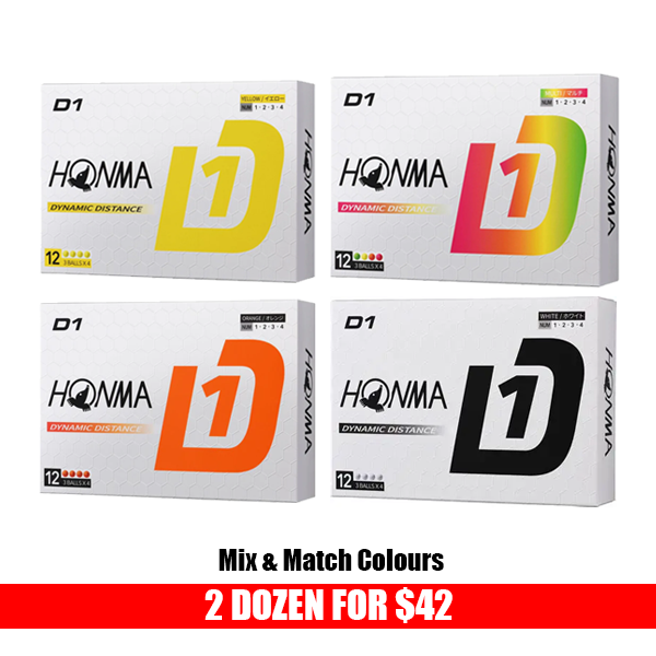 Honma D1 Golf Balls – 2 Doz Mix & Match