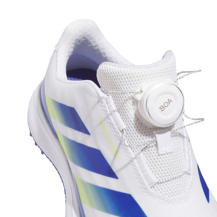 Adidas Junior CODECHAOS BOA Spikeless Golf Shoes - Cloud White / Dual Indigo / Frozen Lemon