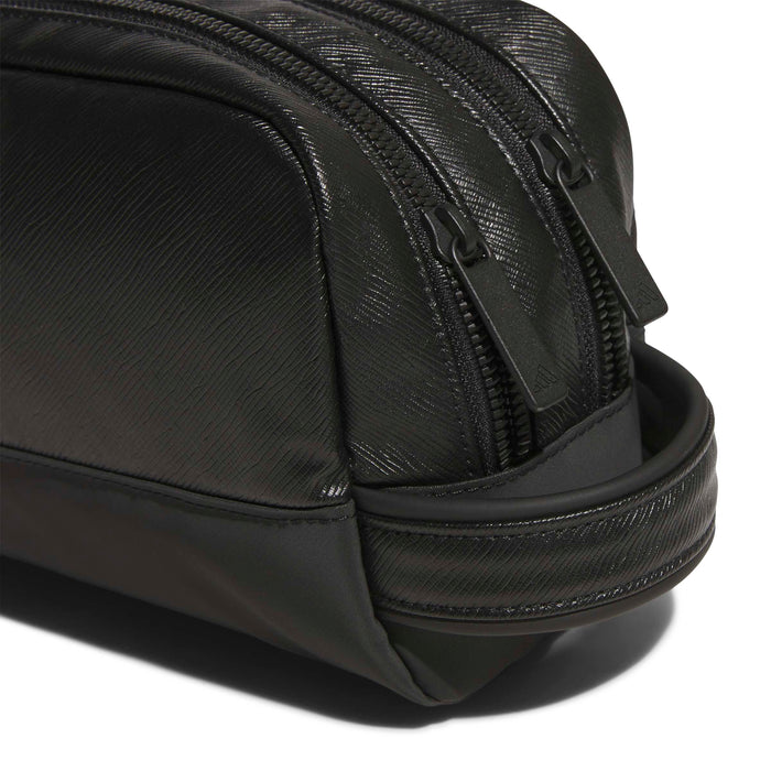 Adidas Unisex PU Leather 2-Zip Pouch - Black