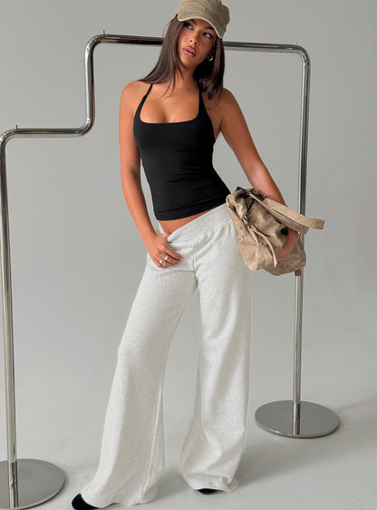 Summits Flared Track Pants Grey Marle