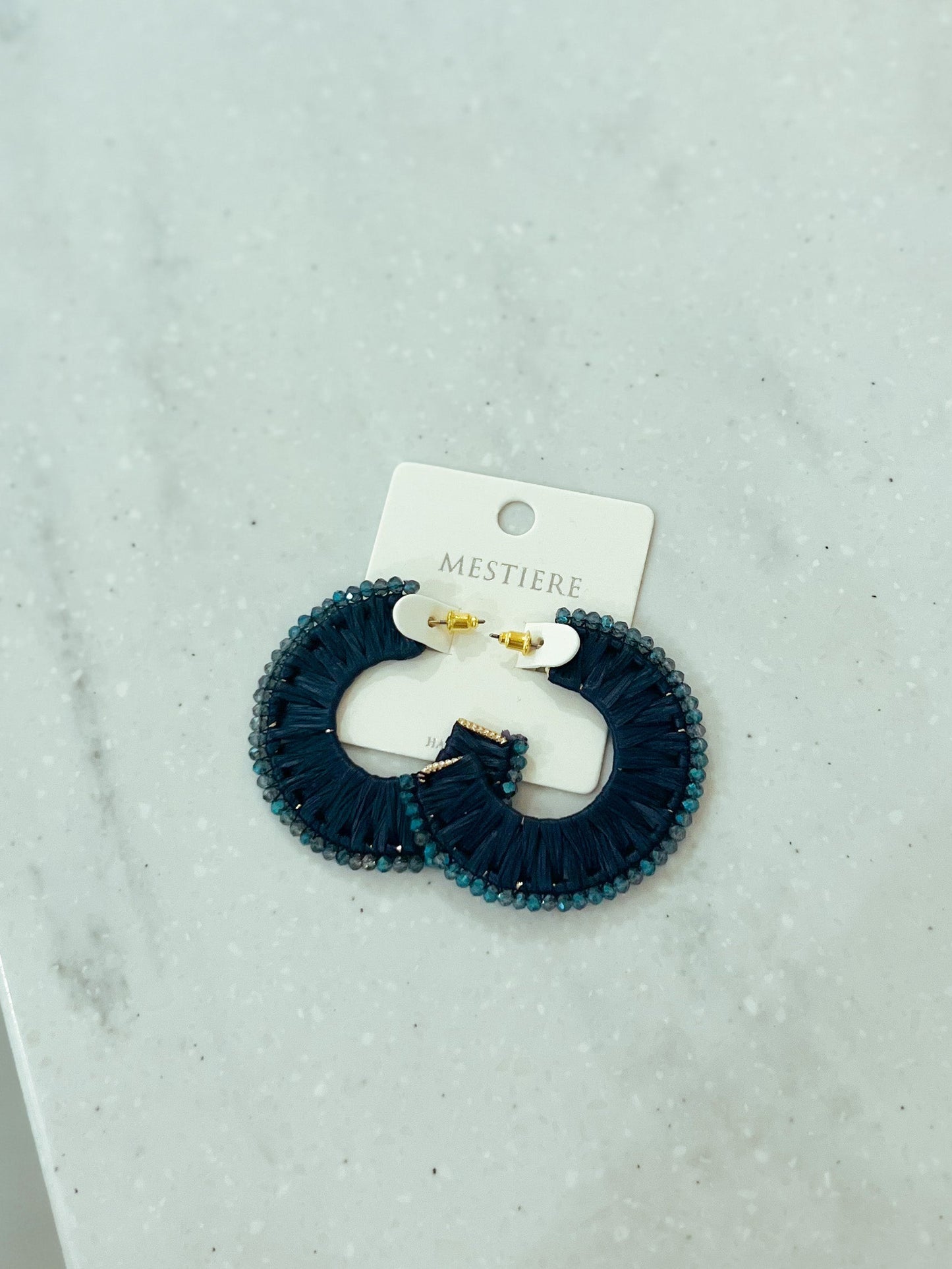 Bella Beaded Raffia Earrings