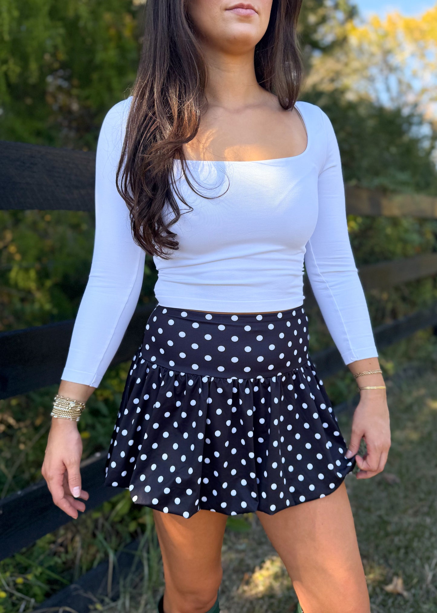 Adriana Square-Neck Crop Top
