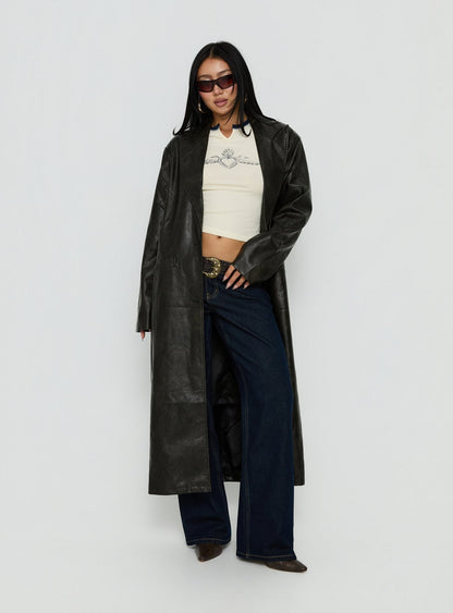 Olsen Coat Washed Onyx