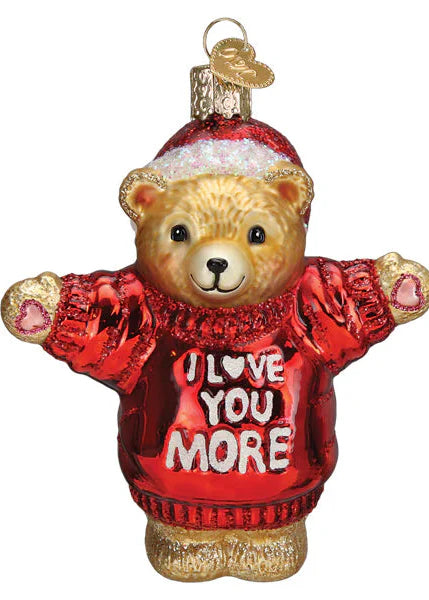 I Love You More Bear Ornament