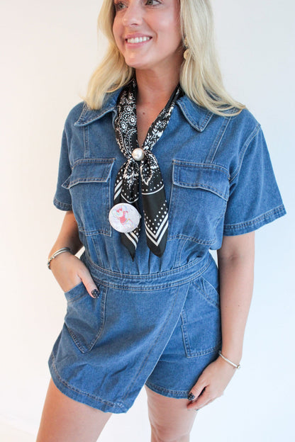 Alice Denim Romper