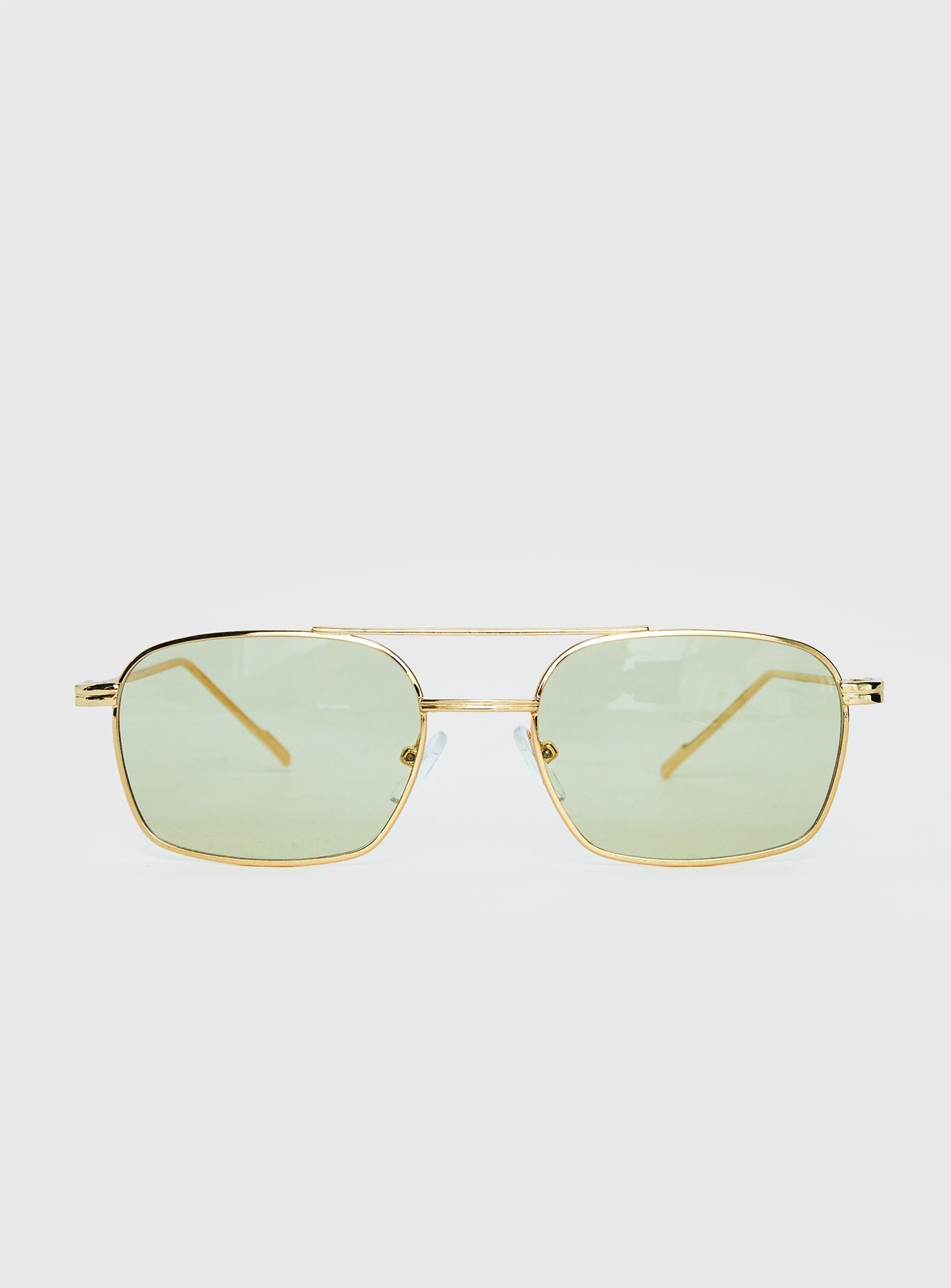 For The Plot Aviator Sunglasses Gold / Light Yellow