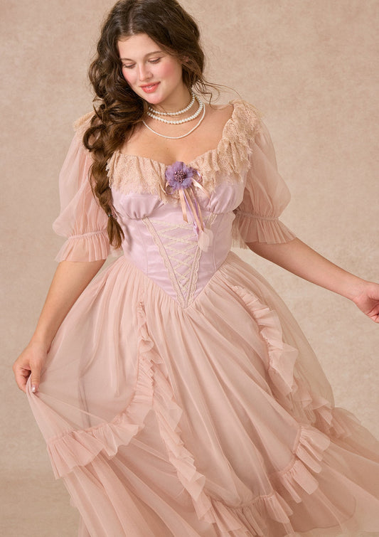 Curve&Plus Violet Mandarin Duck Princess Dress