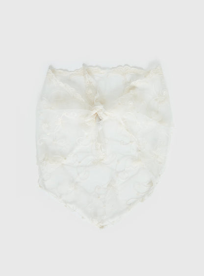 Brigette Lace Bandana White