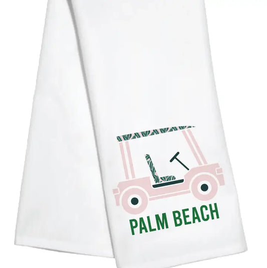 Kitchen Towel - Pink Golf Cart