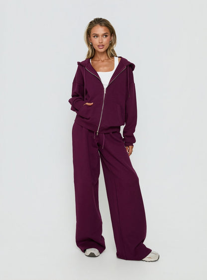 All Day Oversized Hoodie Plum