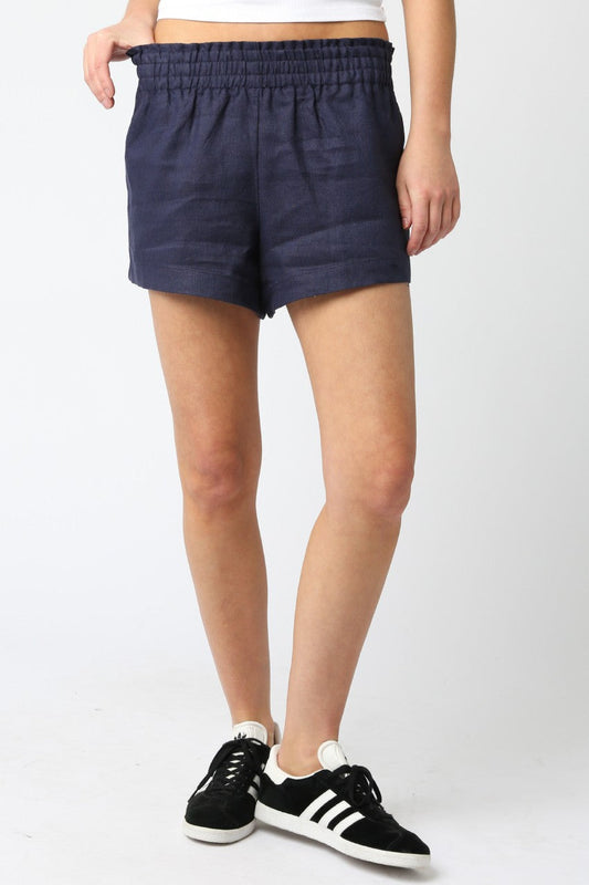 Kamila Elastic Linen Shorts
