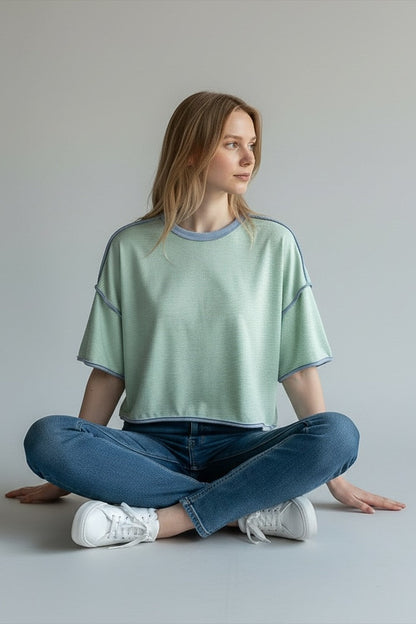 Keyla Contrast Striped Top