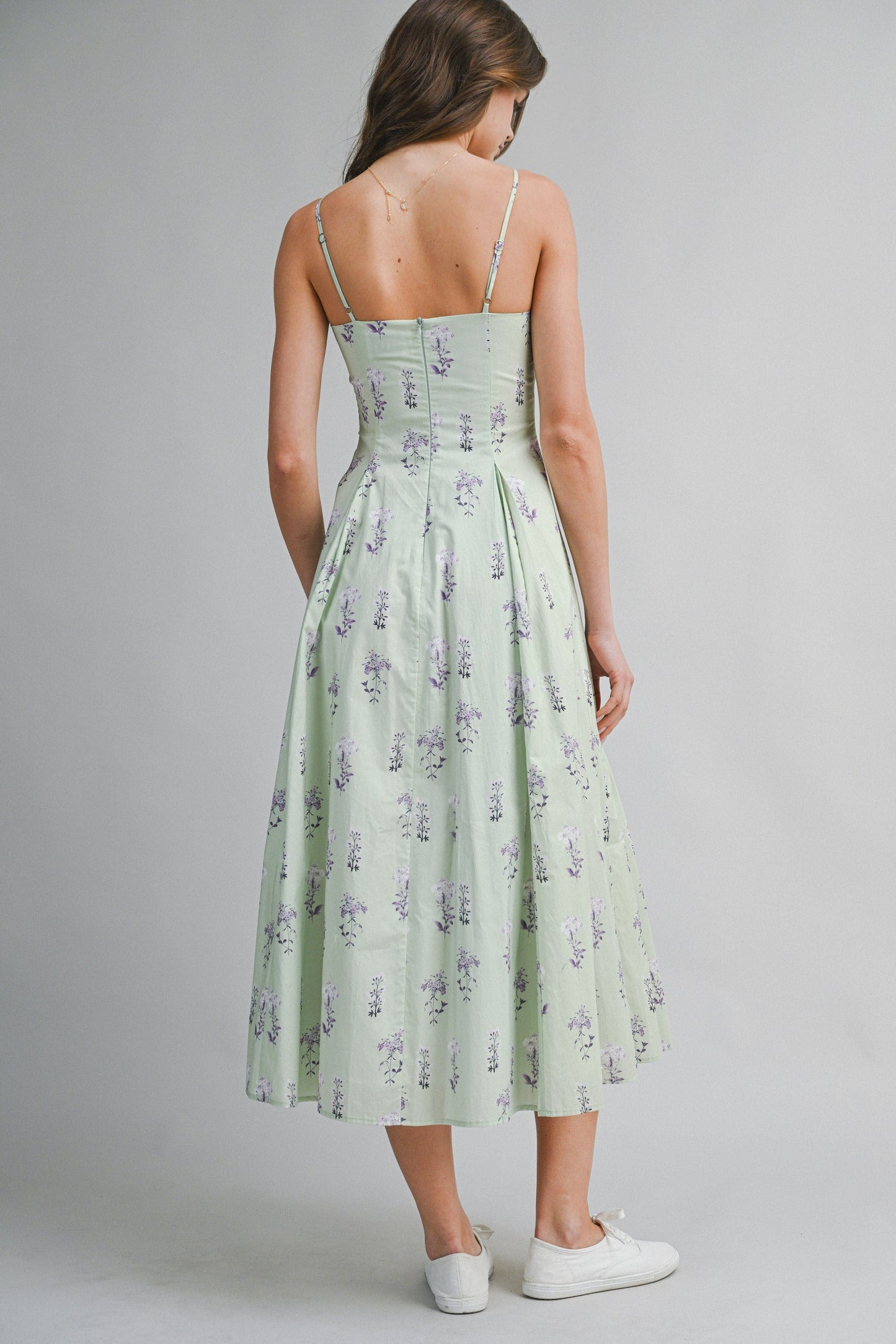 Brielle Meadow Strap Midi Dress