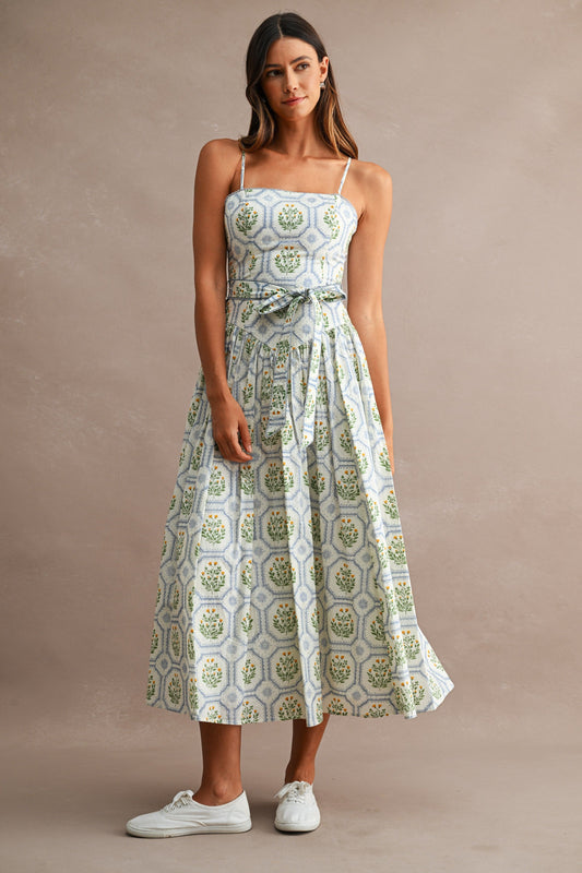 Anabel Spaghetti Strap Midi Dress