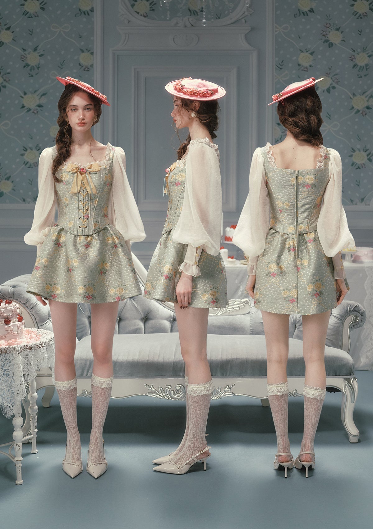 （US Exclusive）Mary's Garden Poem Corset Dress