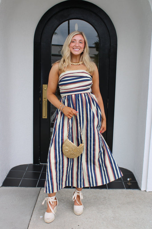 Channing Striped Maxi Dress