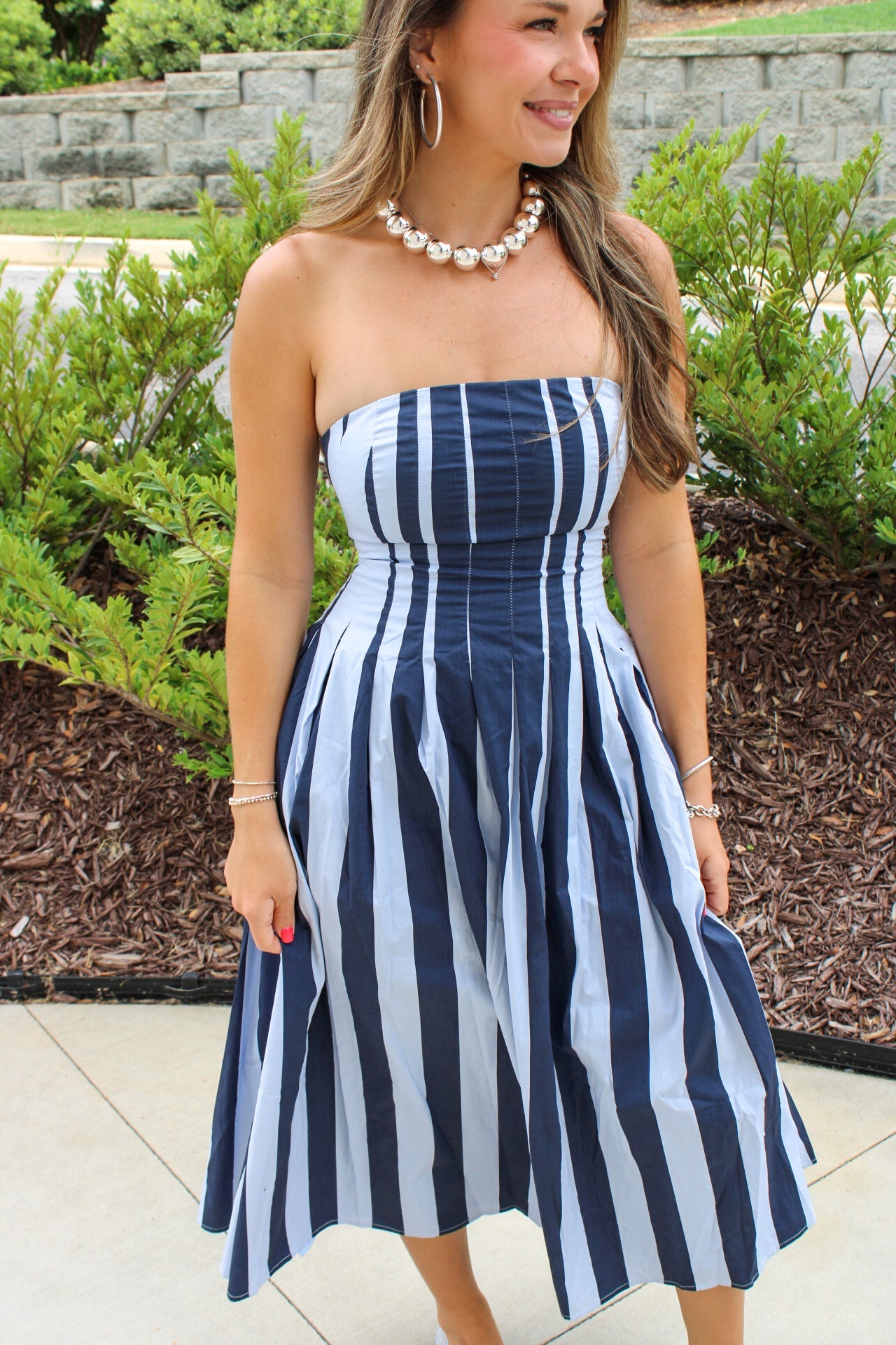 Blakely Strapless Midi Dress