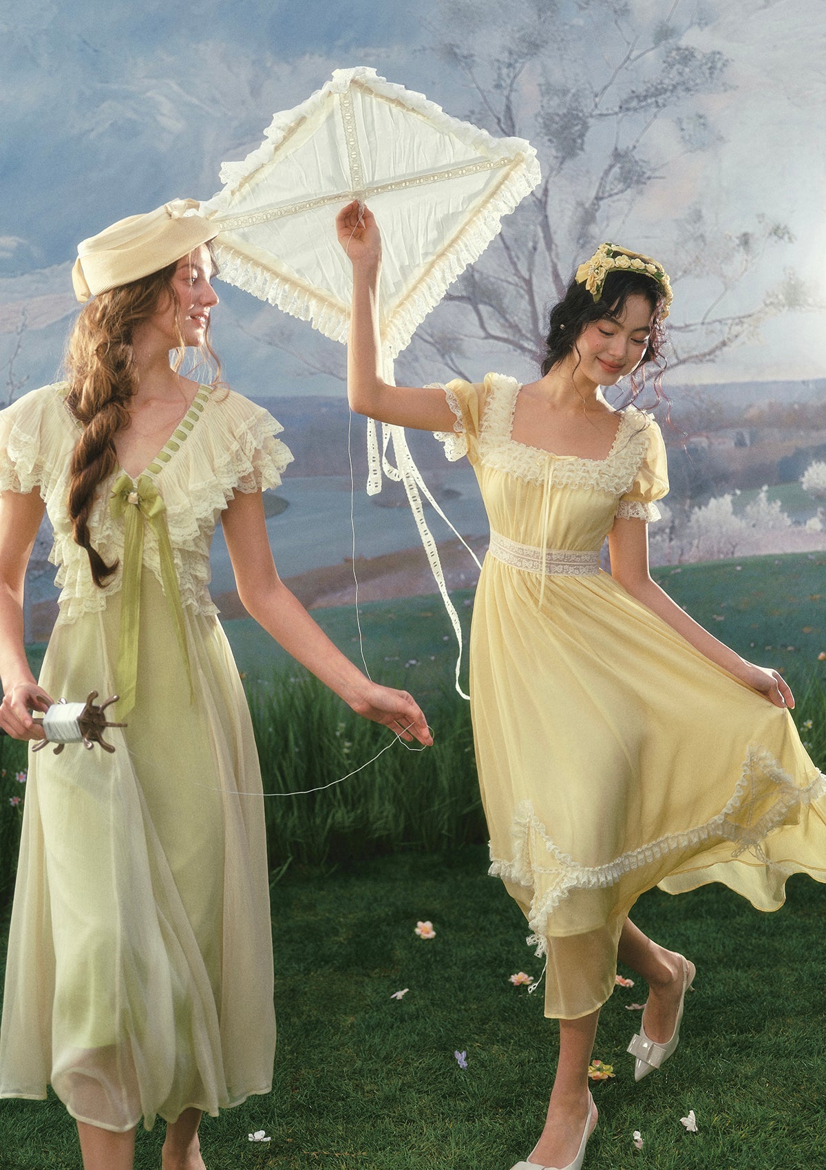 （US Exclusive）Yellow Kite Dress