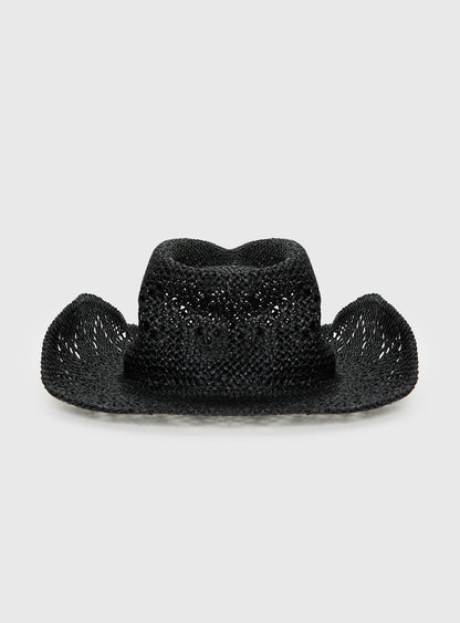 Avyanna Straw Cowboy Hat Black
