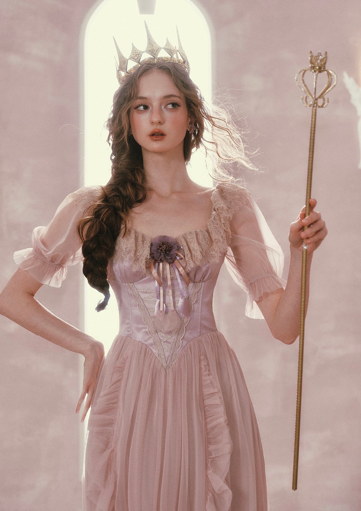 （US Exclusive）Violet Mandarin Duck Princess Corset Dress