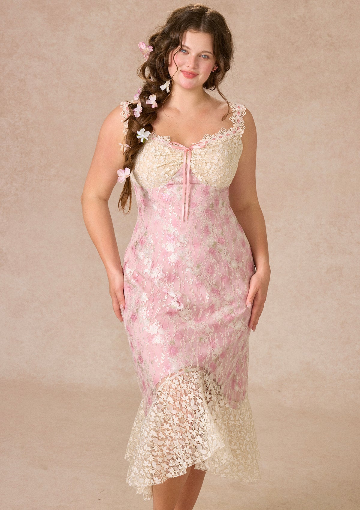 Curve&Plus Floral Vine Fairy Shoes Dress