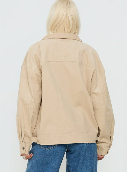Goldsmith Corduroy Bomber Jacket Stone