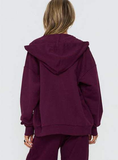 All Day Oversized Hoodie Plum