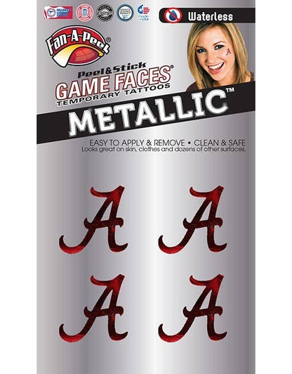 Alabama  Game Faces® Temporary Tattoos