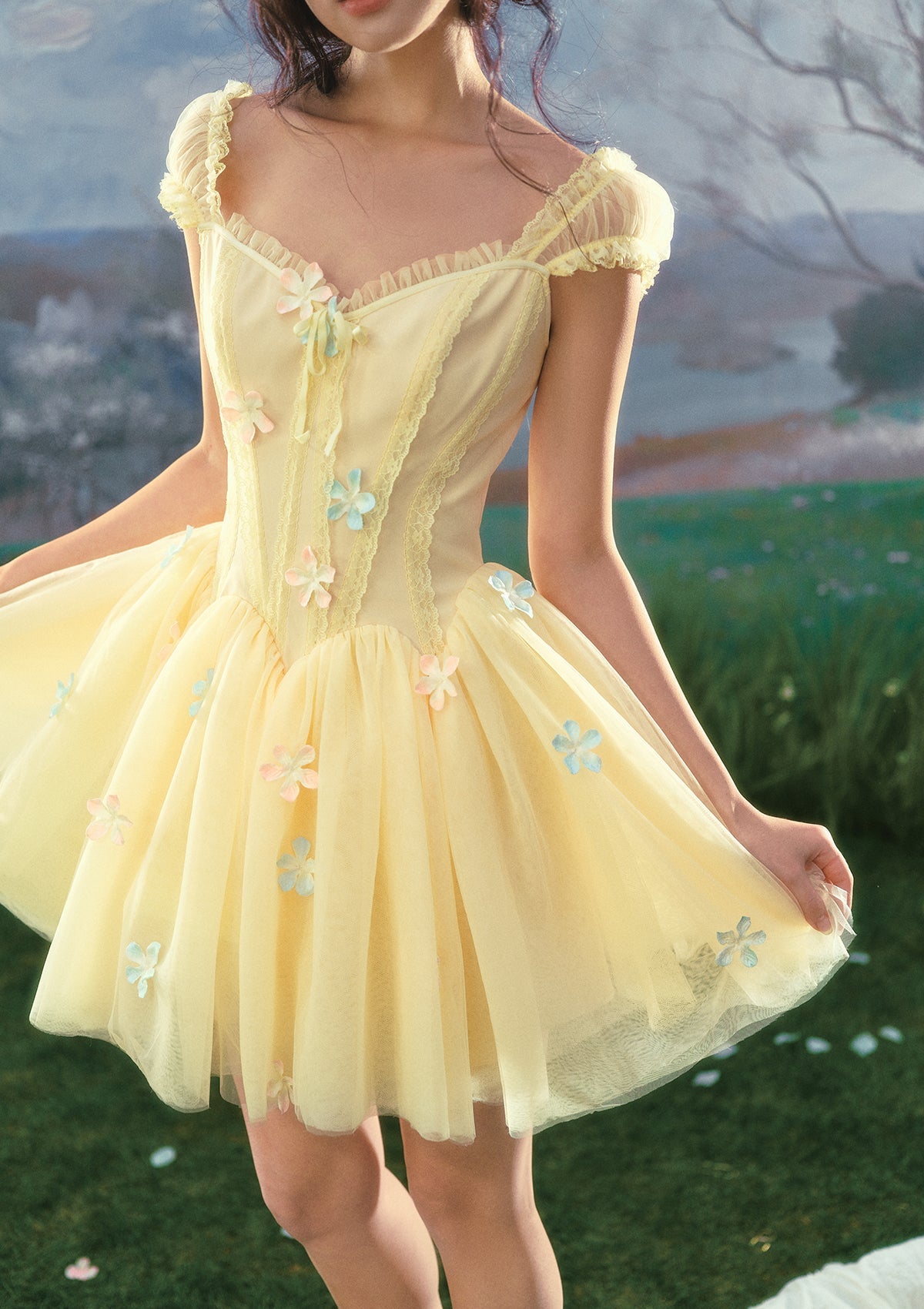 （US Exclusive）Flower Archer Corset Dress