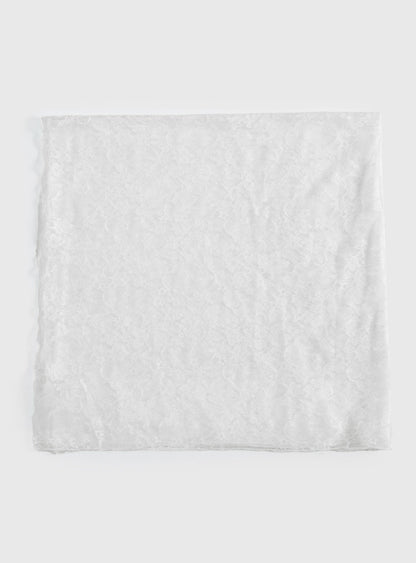 Nellie Scarf White Lace
