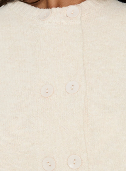 Kammi Button Up Cardigan Cream