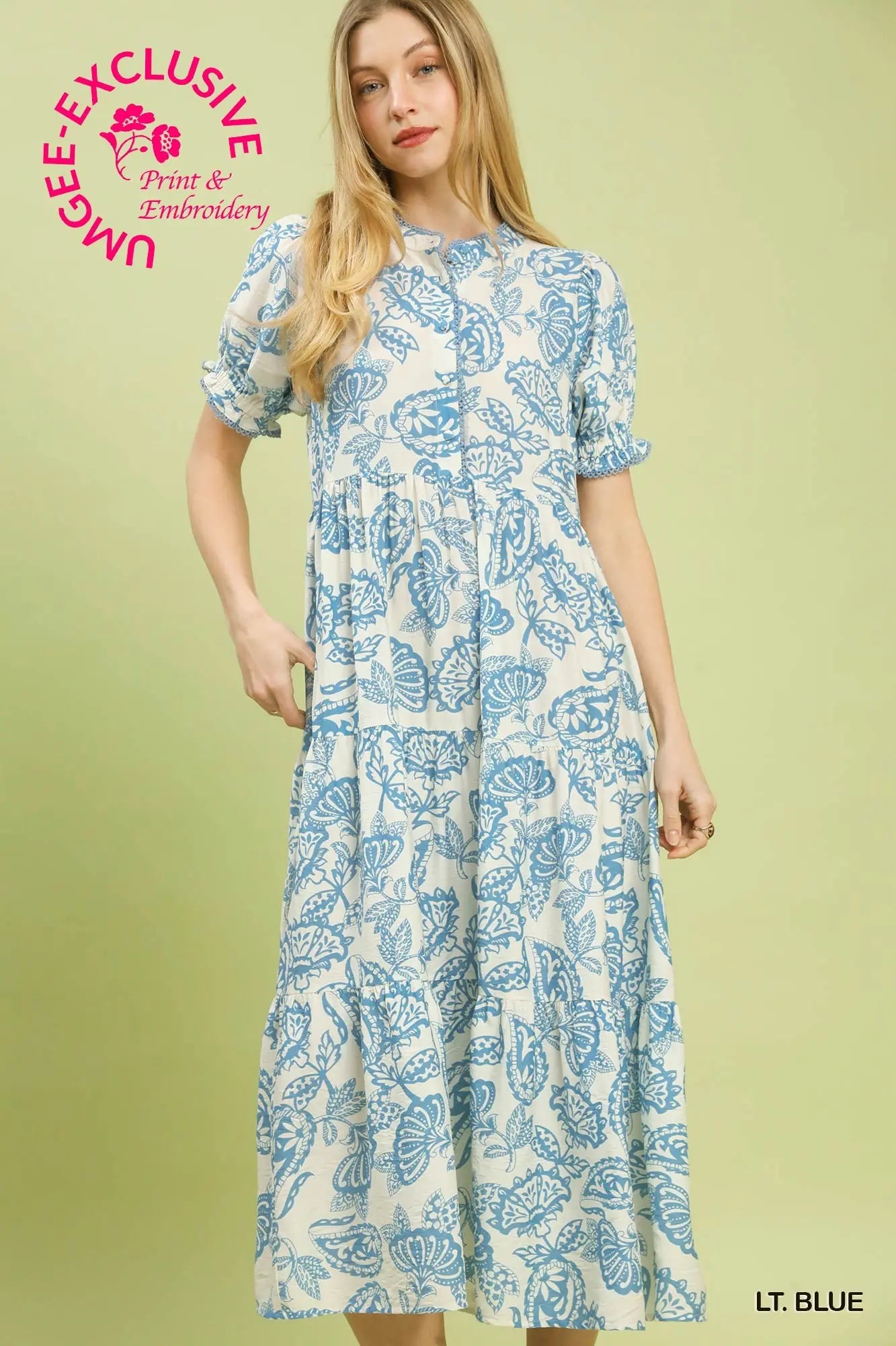 Lena Tiered Midi Dress