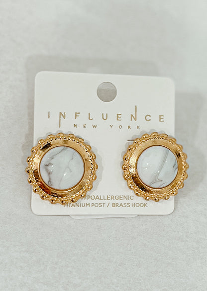 Dome Stone Earrings