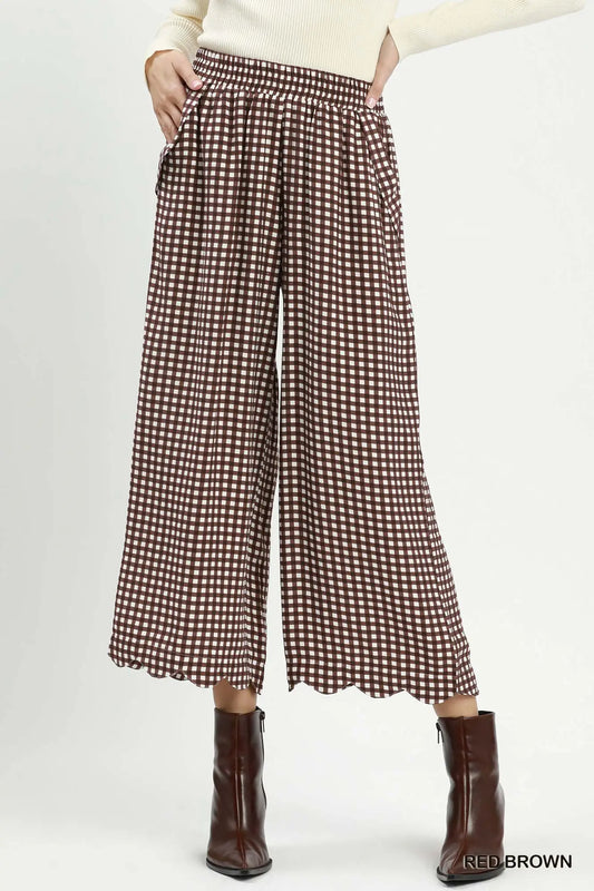 Gracelyn Gingham Crop Pants