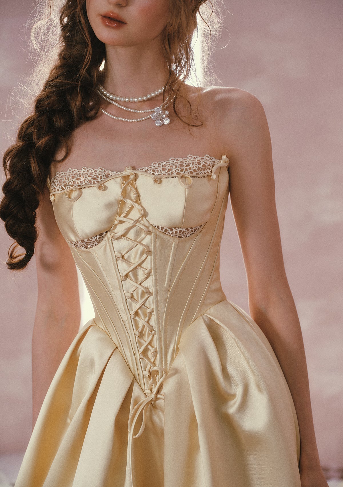 （US Exclusive）Belle's Gilded Corset Dress
