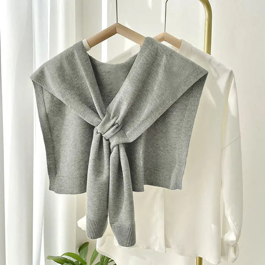 Maeve Knitted Crossed Shawl