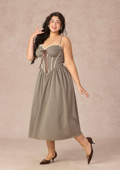 Curve&Plus Bear Date Dress（Long)