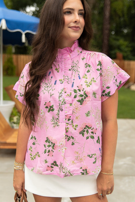 Light Meadow Ruffle Blouse