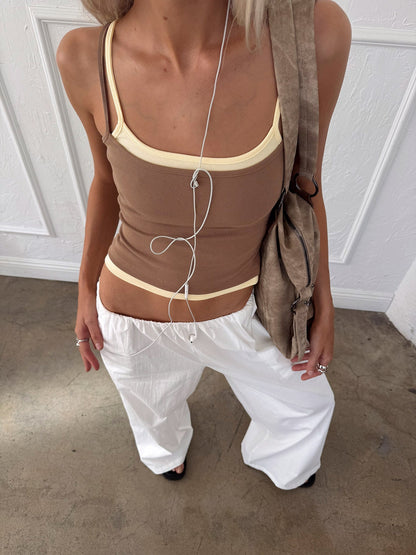 Lunea Concealed Waistband Pants White Tall