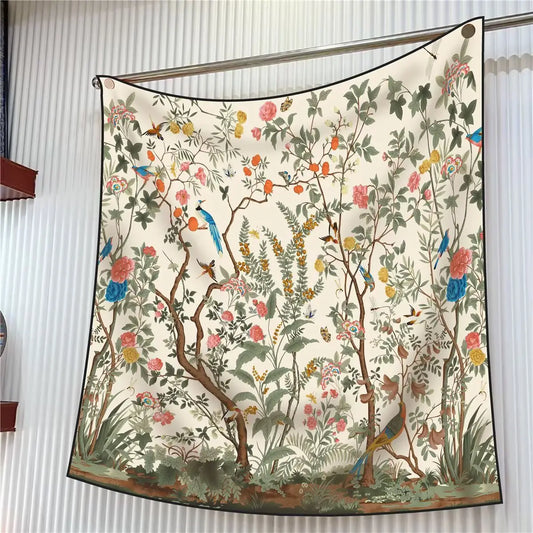 Jungle Birds Silk Scarf