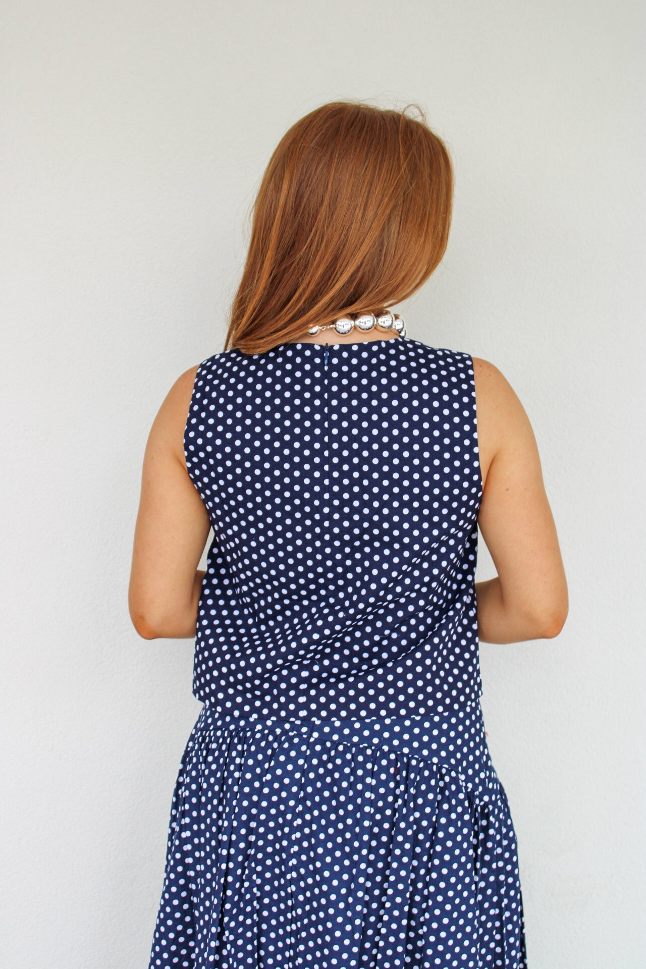 Jane Polka Dot Sleeveless Boxy Tank