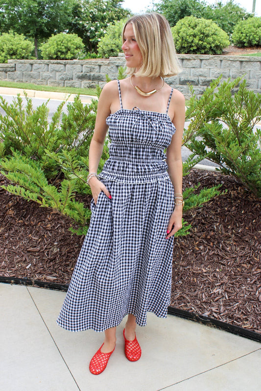 Ella Gingham Maxi Dress