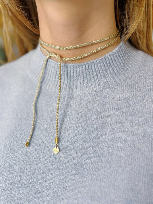 Gold Lurex Necklace Cord