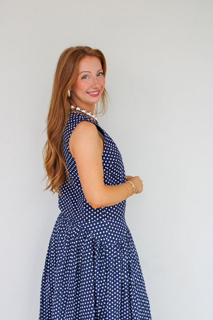 Jane Polka Dot Sleeveless Boxy Tank