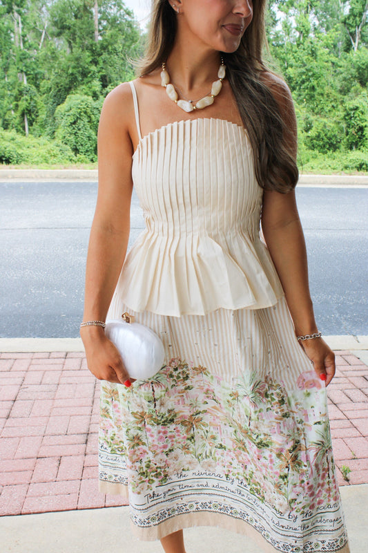 Isla Pleated Peplum Top